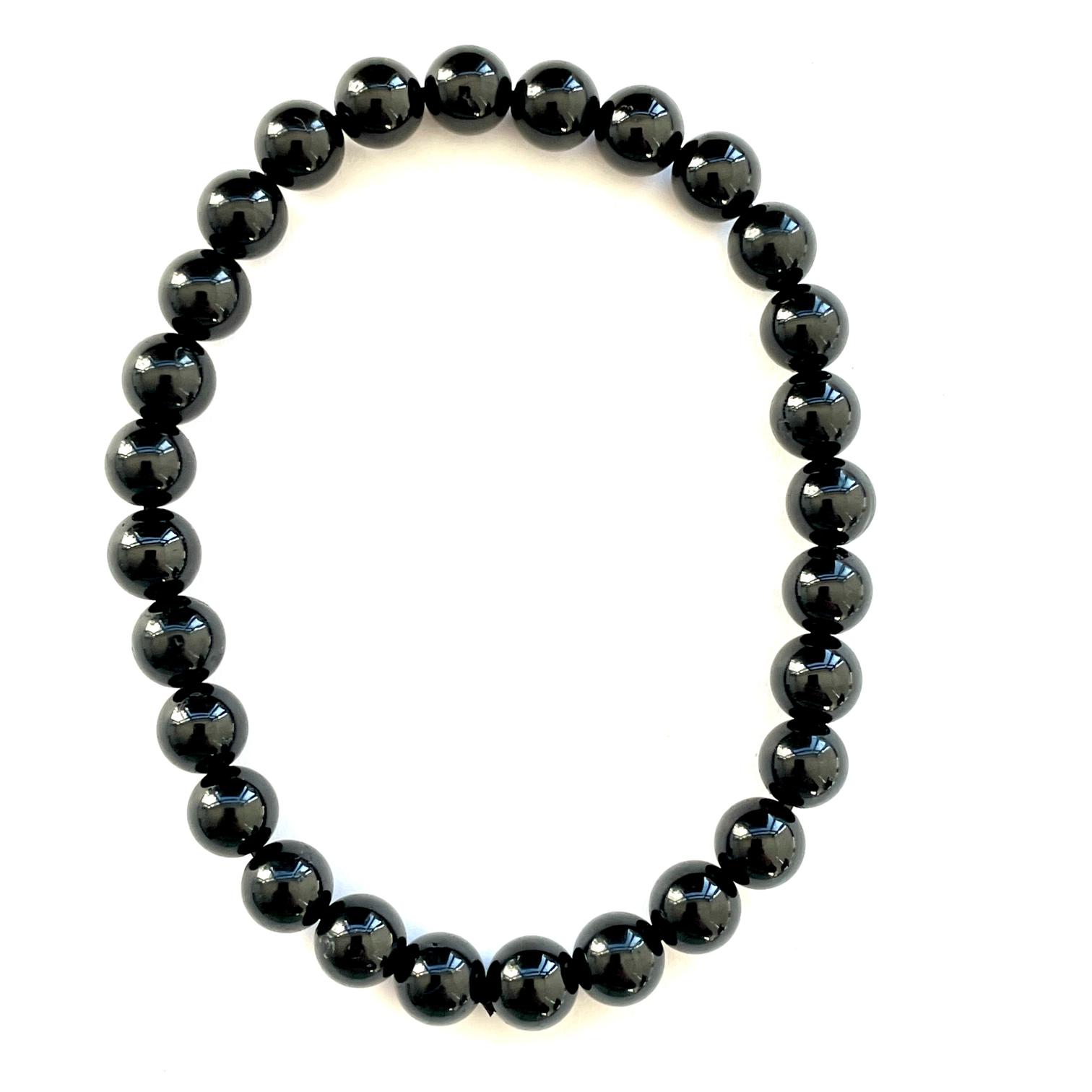 Black Tourmaline Beads Bracelet 6mm Black Tourmaline Beads Bracelet 6mm